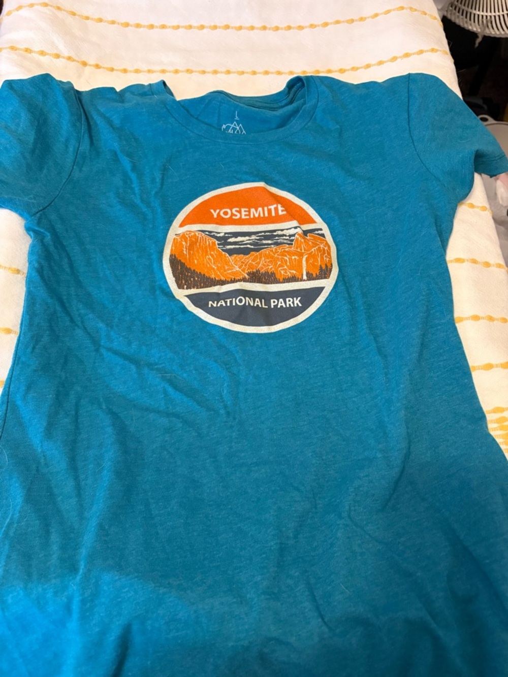 Yosemite National Park Graphic Tee - Teal & Orange